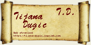 Tijana Dugić vizit kartica